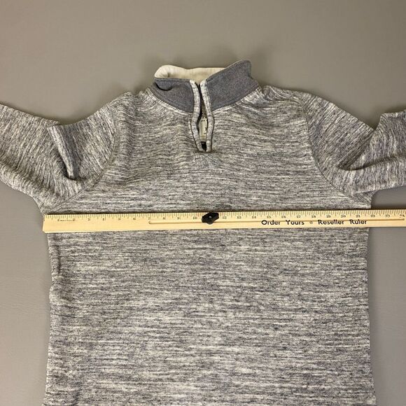 Abercrombie & Fitch Quarter Zip Pullover Sweater Muscle Fit Gray Men's XL Y2k - Picture 7 of 12
